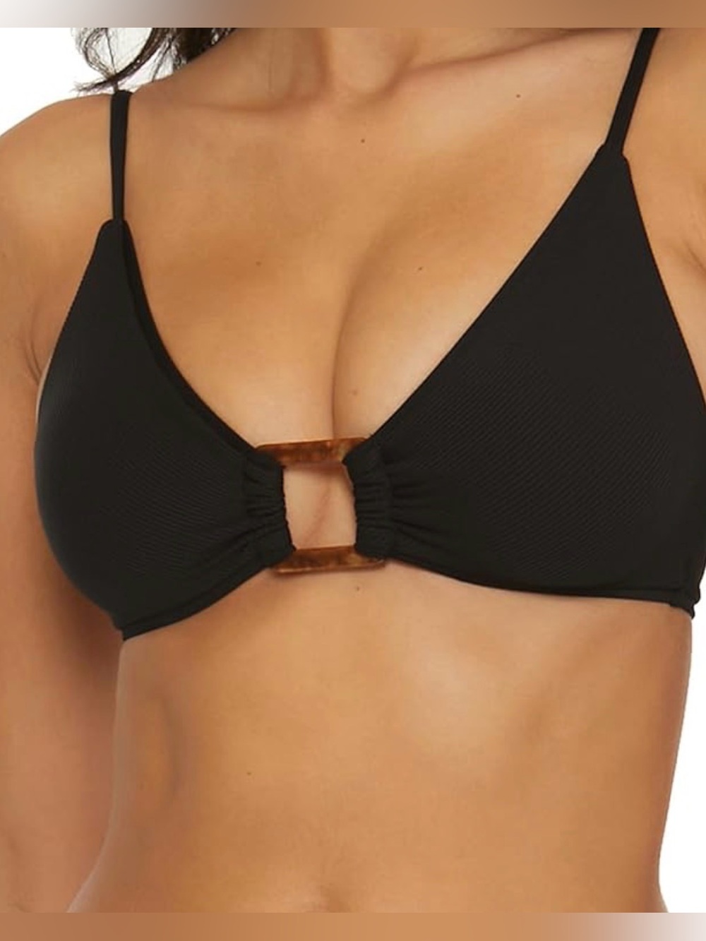 BECCA by Rebecca Virtue Modern Edge Bralette Adjustable Bikini Top Womens M NWT